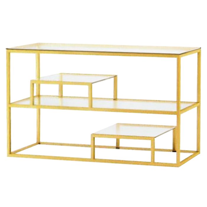 Консоль Step Console Gold Глянцевое золото Прозрачный (Transparent) Консоль Step Console Gold Глянцевое золото Прозрачный (Transparent) в Липецке | Loft Concept