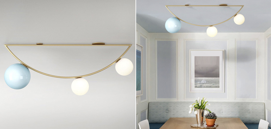 Потолочный светильник Atelier Areti Girlande Ceiling Crescent Blue Потолочный светильник Atelier Areti Girlande Ceiling Crescent Blue - Loft-Concept в Липецке