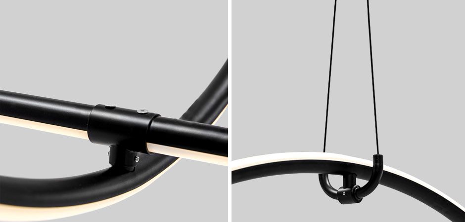 Подвесной светильник Black LED Circle Lamp Подвесной светильник Black LED Circle Lamp - Loft-Concept в Липецке