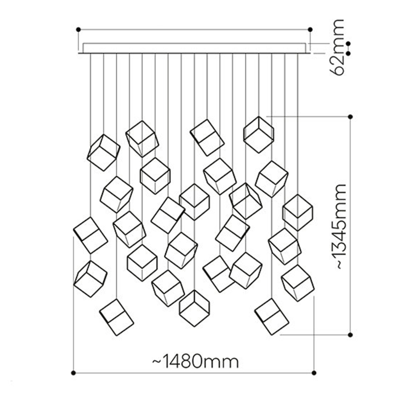 Люстра Pyrite Chrome 26 Rectangle Люстра Pyrite Chrome 26 Rectangle в Липецке