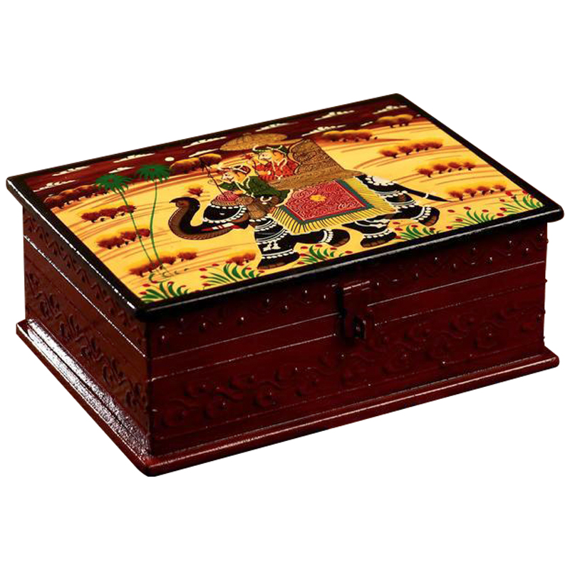 Шкатулка Maharaja Rides Elephant Box Коричневый Мульти Шкатулка Maharaja Rides Elephant Box Коричневый Мульти в Липецке | Loft Concept