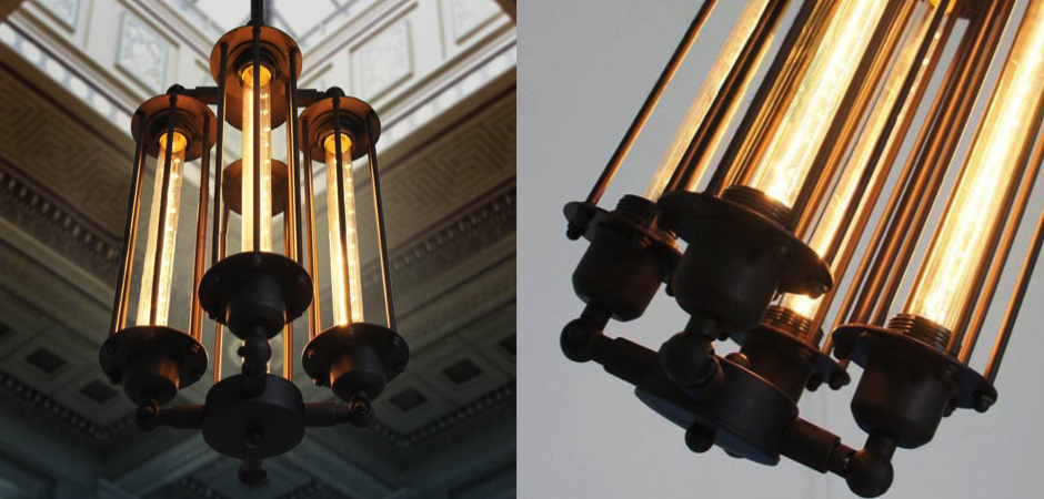 Подвесной светильник Loft Industrial Edison Cage Vertical Quatro Подвесной светильник Loft Industrial Edison Cage Vertical Quatro - Loft-Concept в Липецке