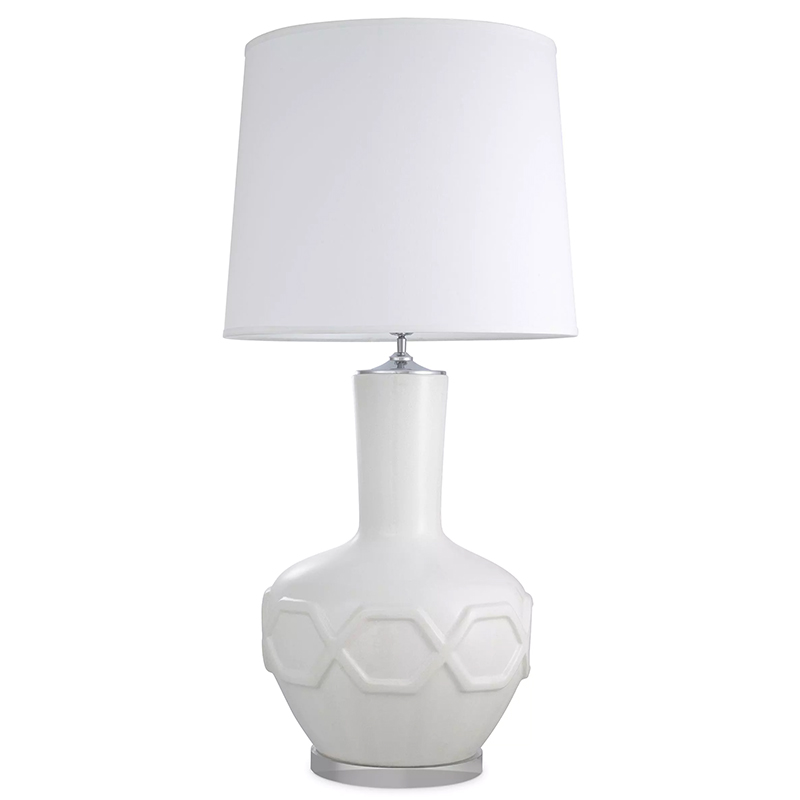 Настольная лампа Eichholtz Table Lamp Lambert Белый Прозрачное Стекло Настольная лампа Eichholtz Table Lamp Lambert Белый Прозрачное Стекло в Липецке | Loft Concept