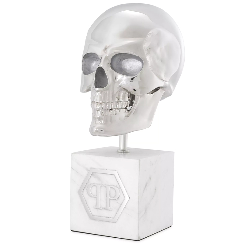 Статуэтка Philipp Plein Platinum Skull L Белый Мрамор Bianco Серебряный Статуэтка Philipp Plein Platinum Skull L Белый Мрамор Bianco Серебряный в Липецке | Loft Concept