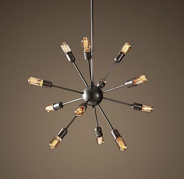 Люстра Loft Industrial Sputnik Chandelier 70 12 Черный Люстра Loft Industrial Sputnik Chandelier 70 12 Черный в Липецке | Loft Concept