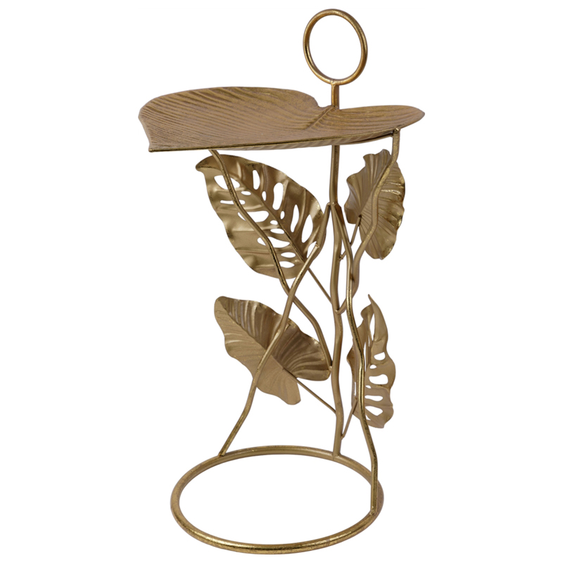 Приставной стол Monstera Leaves Side Table Золотой Приставной стол Monstera Leaves Side Table Золотой в Липецке | Loft Concept