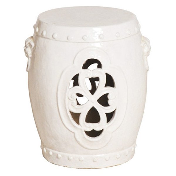 Керамический табурет Clover Garden Stool - White Белый Керамический табурет Clover Garden Stool - White Белый в Липецке | Loft Concept