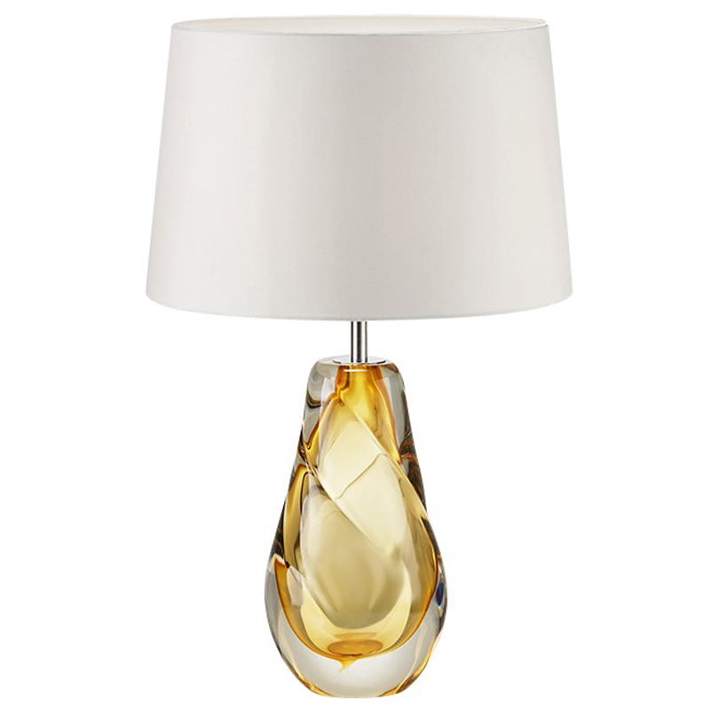 Лампа настольная Ritz Amber Table Янтарное стекло Янтарный Прозрачный Белый Лампа настольная Ritz Amber Table Янтарное стекло Янтарный Прозрачный Белый в Липецке | Loft Concept