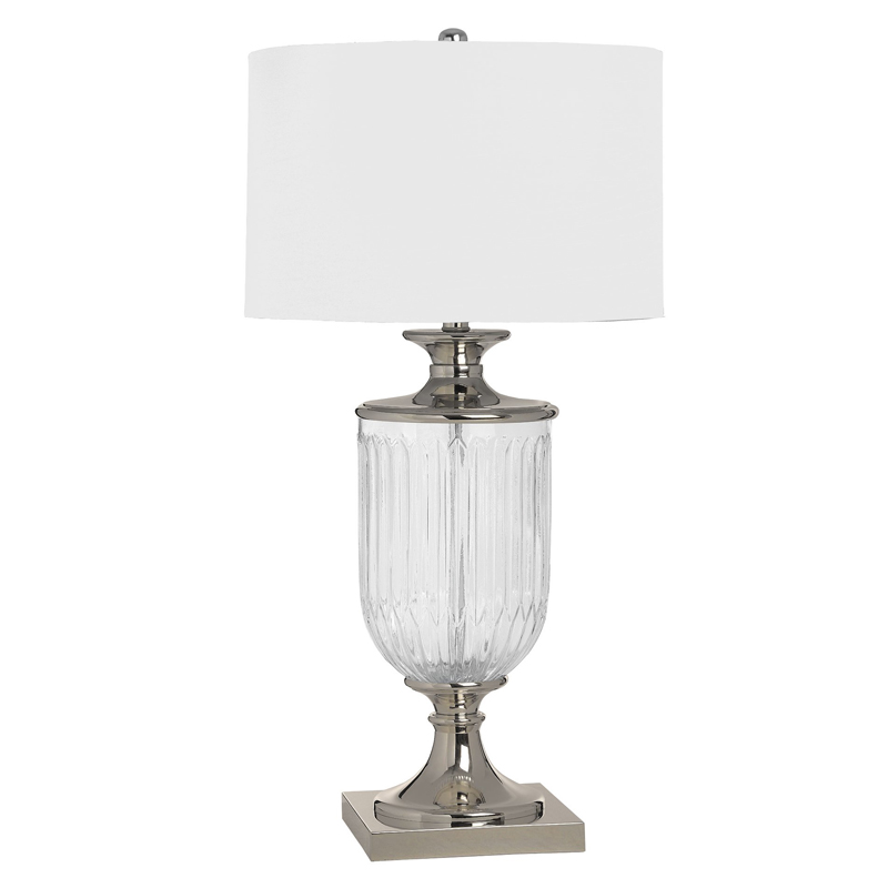 Настольная лампа Eduarda Glass Bowl Table lamp Никель Настольная лампа Eduarda Glass Bowl Table lamp Никель в Липецке | Loft Concept