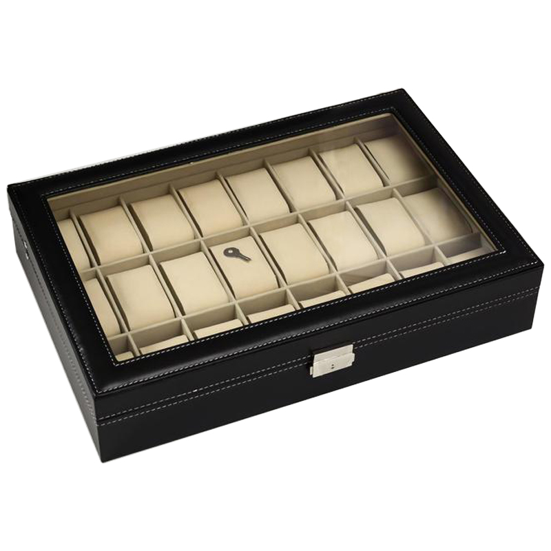 Шкатулка для часов Loyce Watch Box Черный Бежевый Шкатулка для часов Loyce Watch Box Черный Бежевый в Липецке | Loft Concept