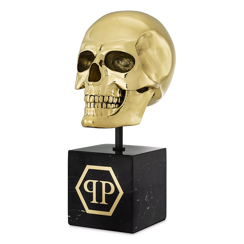 Статуэтка Philipp Plein Gold Skull L Черный Золотой Статуэтка Philipp Plein Gold Skull L Черный Золотой в Липецке | Loft Concept