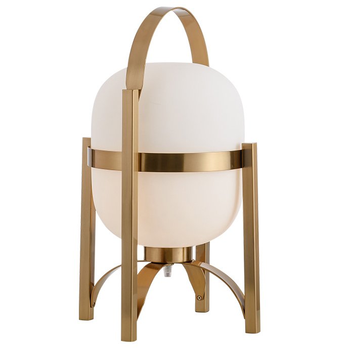 Настольная лампа Brass Stand Латунь Белый Настольная лампа Brass Stand Латунь Белый в Липецке | Loft Concept