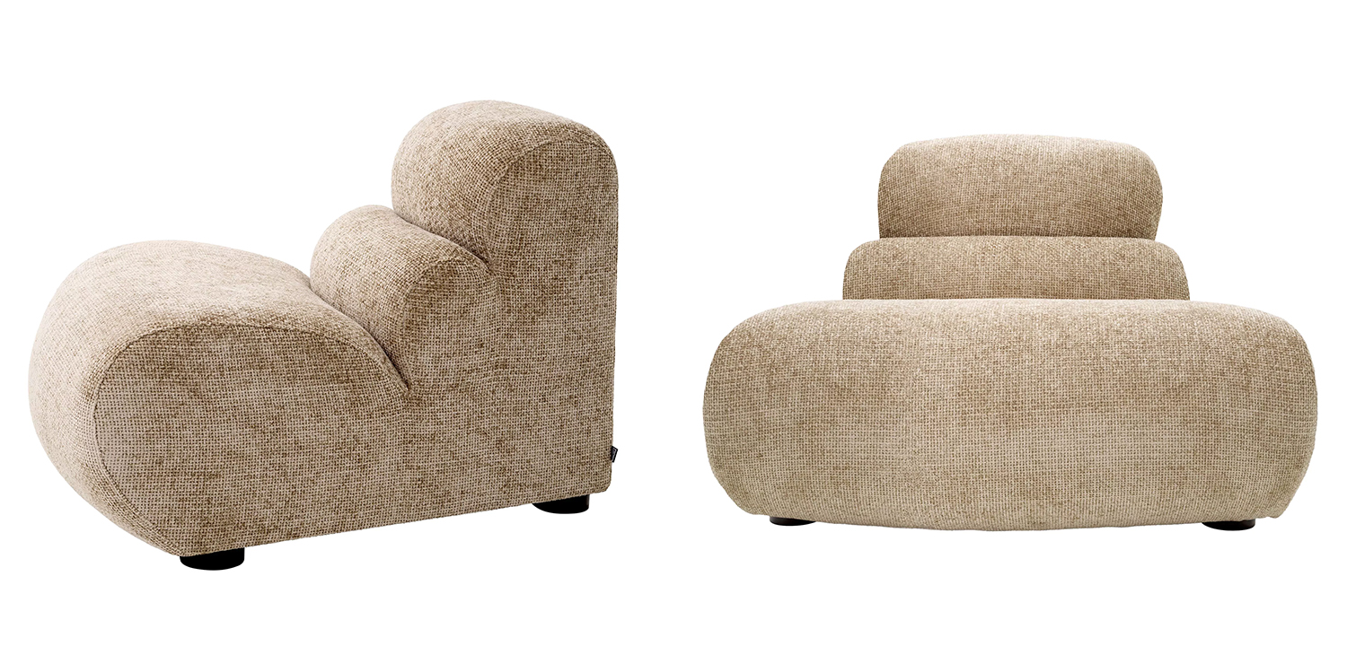 Модульный диван Eichholtz Sofa Lindau Outside Corner Sand - фото №1