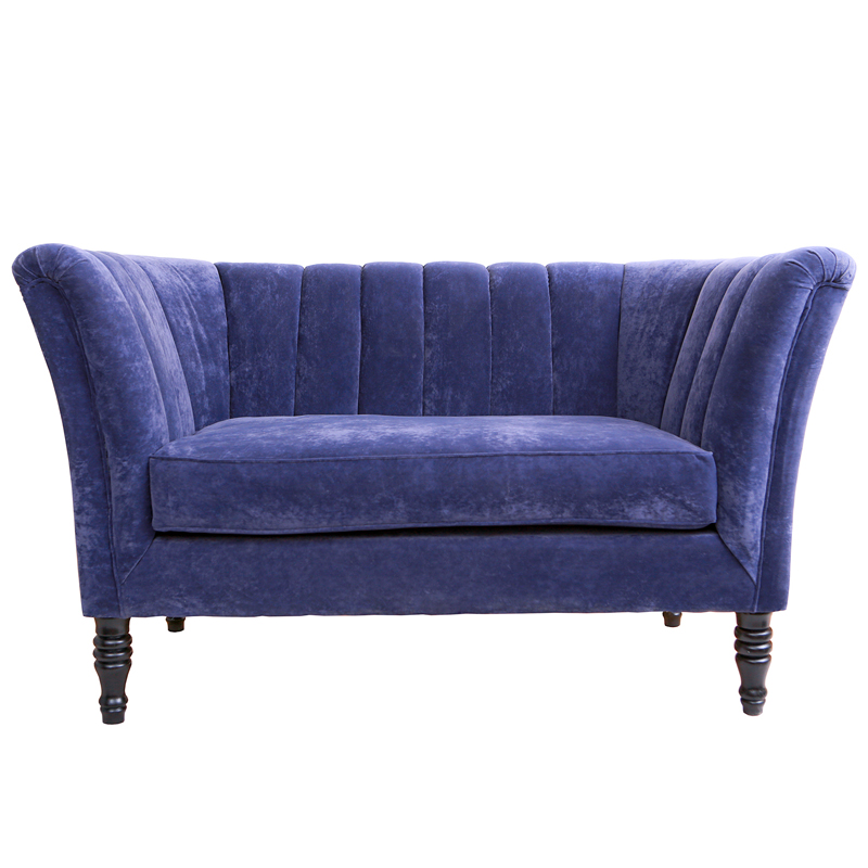 Диван Joffroi Sofa velour blue Синий Диван Joffroi Sofa velour blue Синий в Липецке | Loft Concept