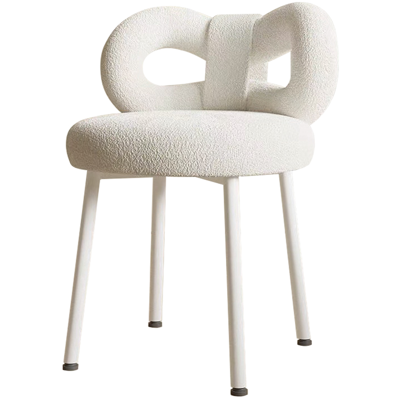 Стул Claire White Boucle Chair Белый Стул Claire White Boucle Chair Белый в Липецке | Loft Concept