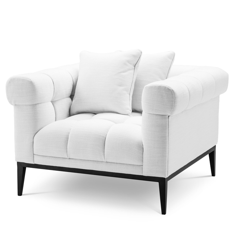 Кресло Eichholtz Chair Aurelio white Белый Черный Кресло Eichholtz Chair Aurelio white Белый Черный в Липецке | Loft Concept