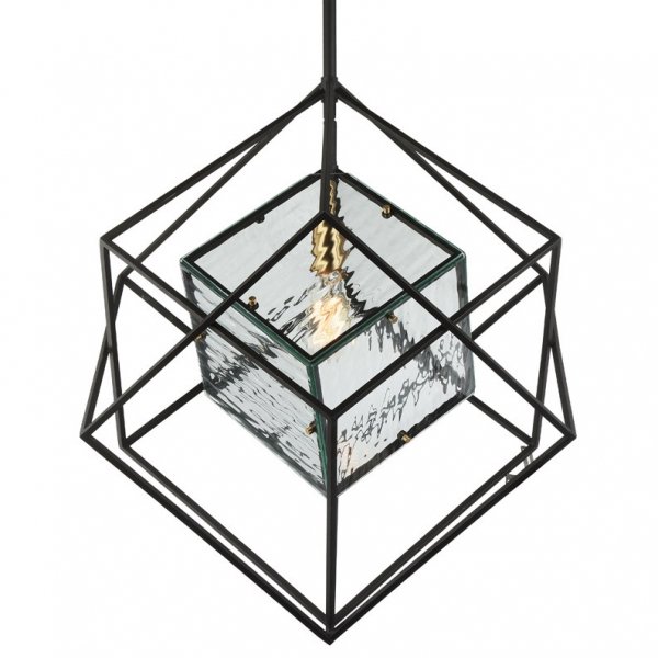 Люстра Glass Cub Pendant 61 Черный Люстра Glass Cub Pendant 61 Черный в Липецке | Loft Concept