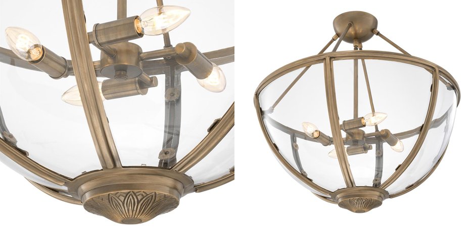 Потолочный светильник Eichholtz Ceiling Lamp Deveraux Antique brass - Loft-Concept в Липецке