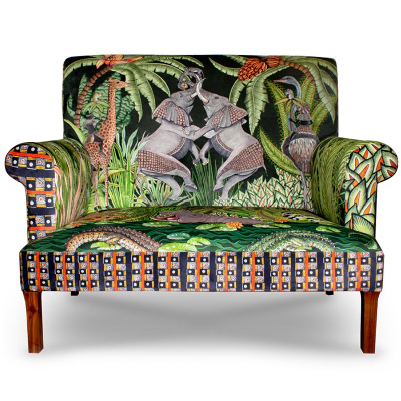 Диван Ardmore Design Sabie Sofa in Tanzanite Зеленый Тропический Орнамент Зеленый Диван Ardmore Design Sabie Sofa in Tanzanite Зеленый Тропический Орнамент Зеленый в Липецке | Loft Concept