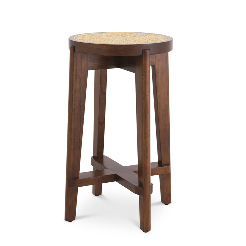 Полубарный стул Eichholtz Counter Stool Dareau brown Бежевый Коричневый Полубарный стул Eichholtz Counter Stool Dareau brown Бежевый Коричневый в Липецке | Loft Concept