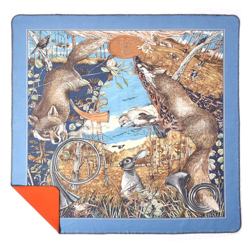 Плед Hermes Forest Hunting Plaid Коричневый Голубой Мульти Плед Hermes Forest Hunting Plaid Коричневый Голубой Мульти в Липецке | Loft Concept