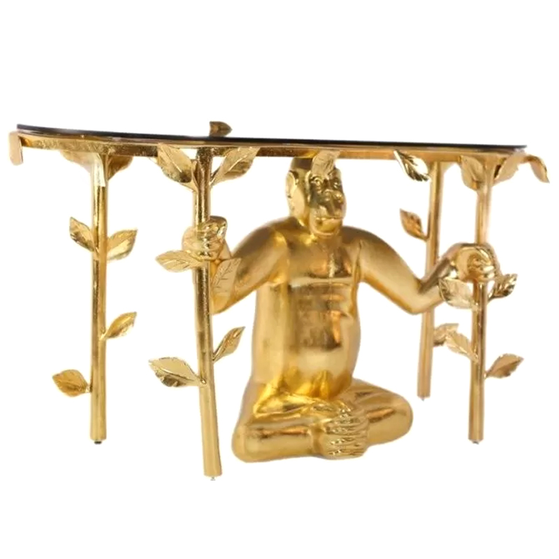 Консоль Gorilla console Francois Xavier Lalanne Золотой Прозрачный Черный Консоль Gorilla console Francois Xavier Lalanne Золотой Прозрачный Черный в Липецке | Loft Concept