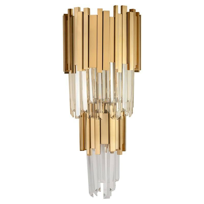 Бра Luxxu Modern Cascade Wall Lamp Gold 58 Золотой Прозрачное Стекло в Липецке | Loft Concept 