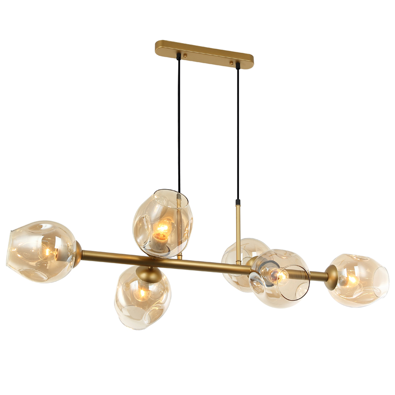 Люстра Branching Bubble Chandelier Line Gold Золотой Янтарь (Amber) Люстра Branching Bubble Chandelier Line Gold Золотой Янтарь (Amber) в Липецке | Loft Concept