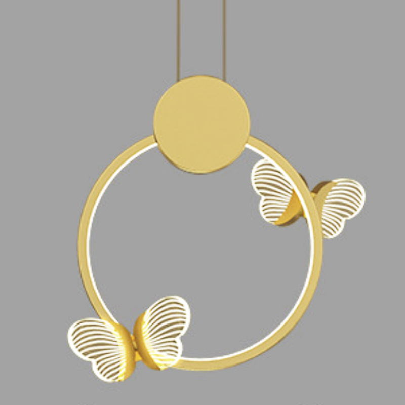 Светильник Butterfly Gold Circle Прозрачный Золотой Светильник Butterfly Gold Circle Прозрачный Золотой в Липецке | Loft Concept