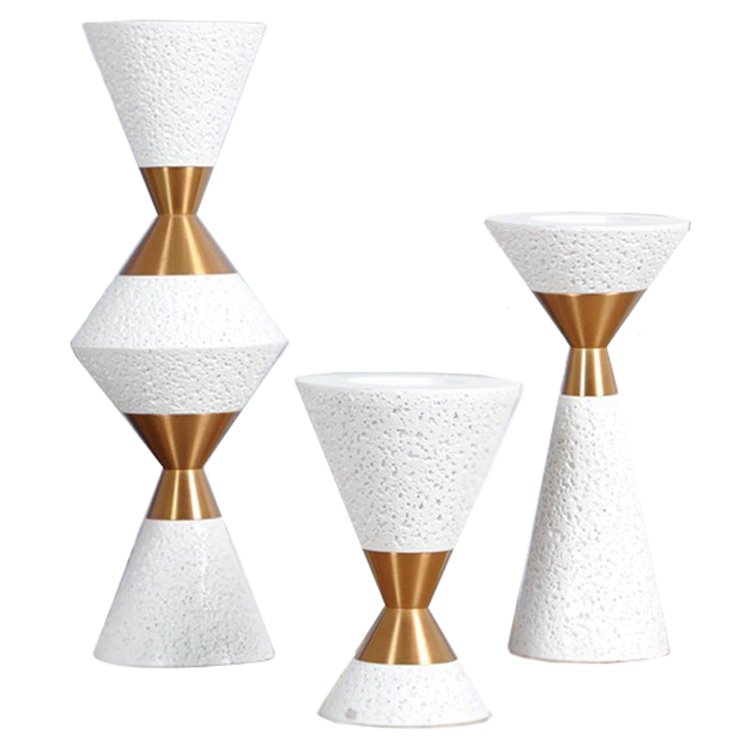 Подсвечник Taper white Белый Золотой Подсвечник Taper white Белый Золотой в Липецке | Loft Concept