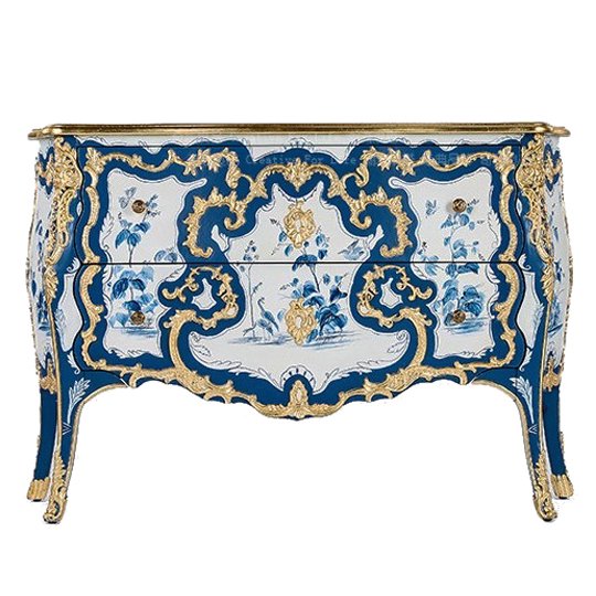 Комод в стиле рококо Rococo Casket Синий Комод в стиле рококо Rococo Casket Синий в Липецке | Loft Concept