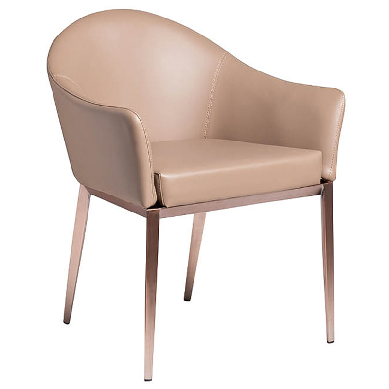 Стул Value Chair eco-leather Бежевый Медь Стул Value Chair eco-leather Бежевый Медь в Липецке | Loft Concept