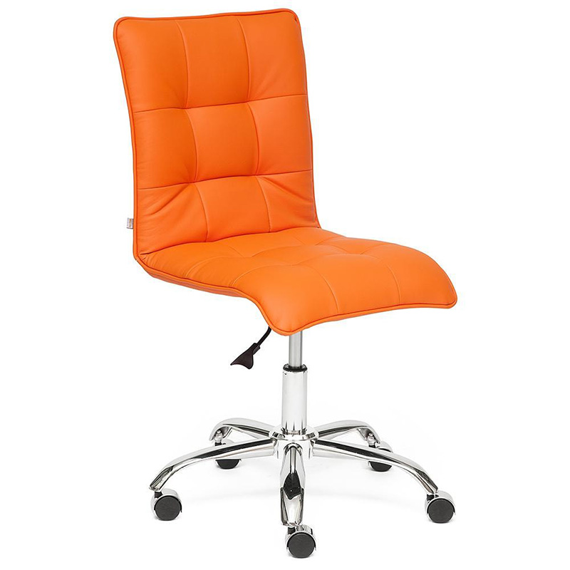 Кресло Deborah eco-leather orange Оранжевый Хром Кресло Deborah eco-leather orange Оранжевый Хром в Липецке | Loft Concept