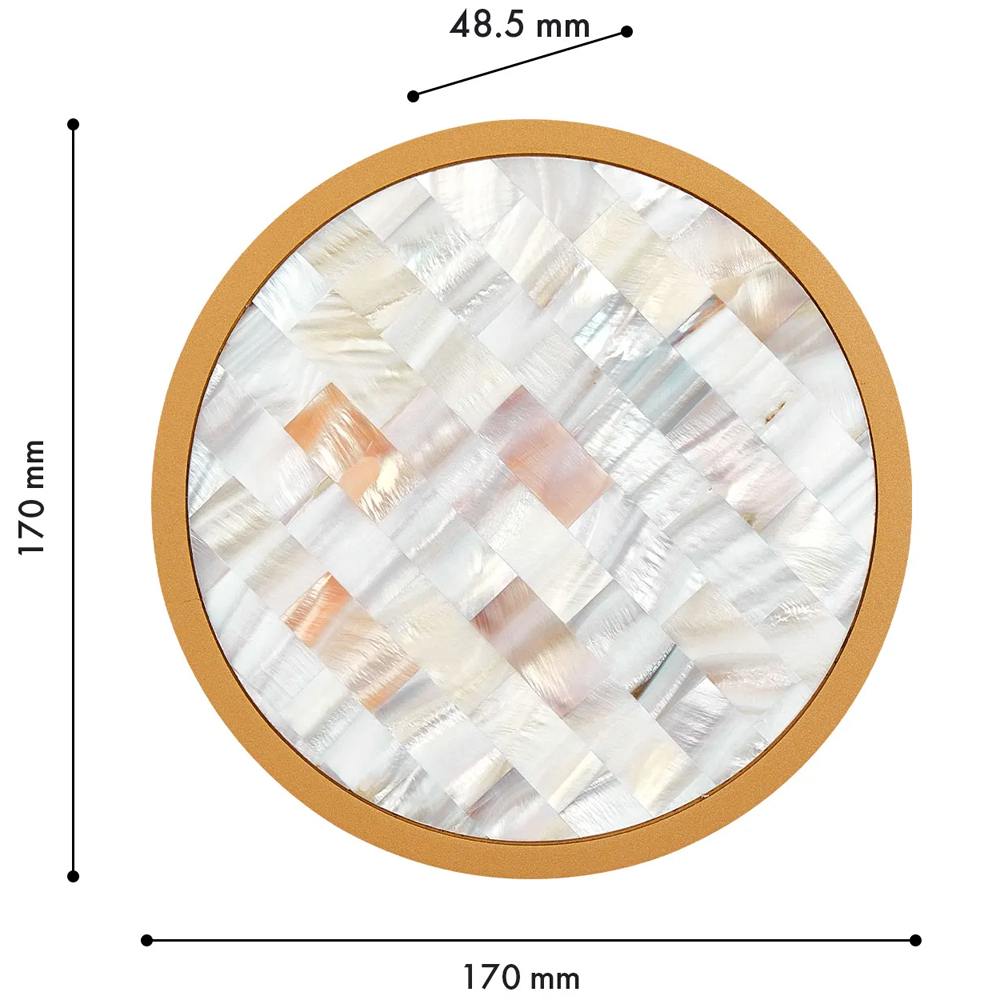 Бра в форме диска с перламутровыми прямоугольниками из морской ракушки Touch of Marine Charm в Липецке