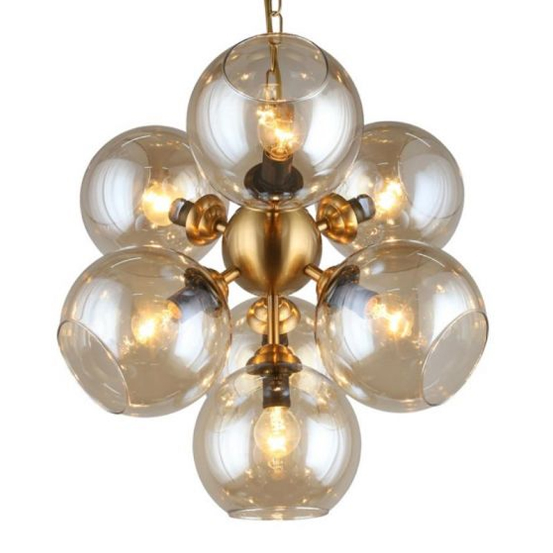 Люстра с дымчатым стеклом Bubble Glass Bronze Люстра с дымчатым стеклом Bubble Glass Bronze - Loft-Concept в Липецке