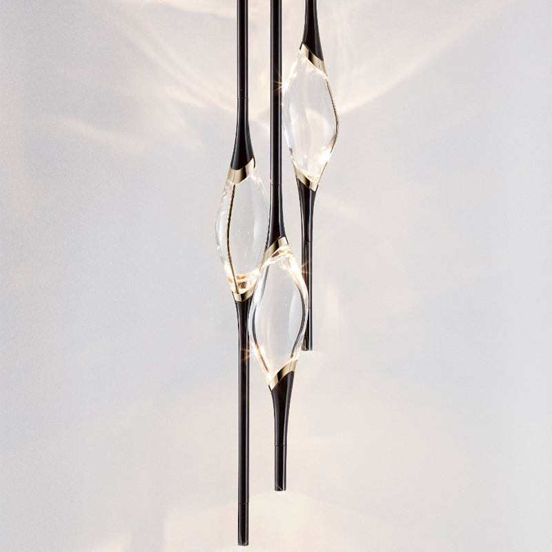 Подвесной светильник 12 Round Chandelier Black Черный Прозрачный Подвесной светильник 12 Round Chandelier Black Черный Прозрачный в Липецке | Loft Concept