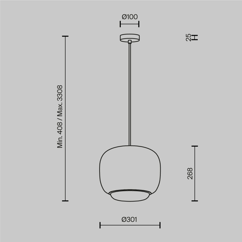 Подвесной светильник Brio Белый 3000К 20Вт в Липецке