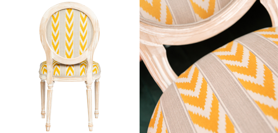 Стул Ikat Pattern с желтым узором Стул Ikat Pattern с желтым узором - Loft-Concept в Липецке