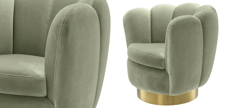 Кресло Eichholtz Swivel Chair Mirage pistache green Кресло Eichholtz Swivel Chair Mirage pistache green - Loft-Concept в Липецке