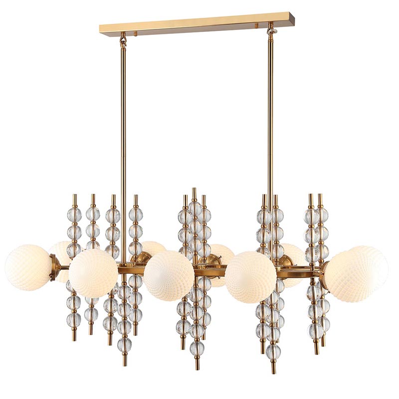 Люстра Addelyn Chandelier 10 lamp Белый Латунь Люстра Addelyn Chandelier 10 lamp Белый Латунь в Липецке | Loft Concept