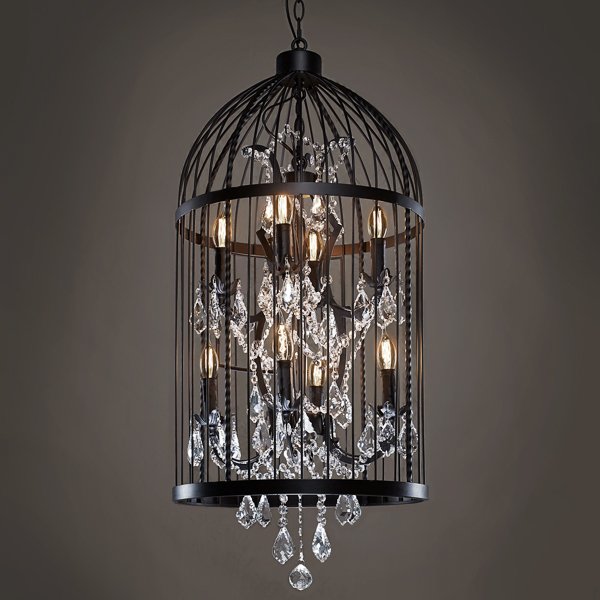 Люстра Steampunk Birdcage Chandelier 45 black Черный Люстра Steampunk Birdcage Chandelier 45 black Черный в Липецке | Loft Concept