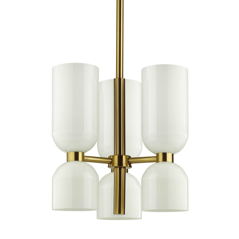 Люстра Lightmaker Studio Edie Chandelier 3 Белый Бронза Люстра Lightmaker Studio Edie Chandelier 3 Белый Бронза в Липецке | Loft Concept
