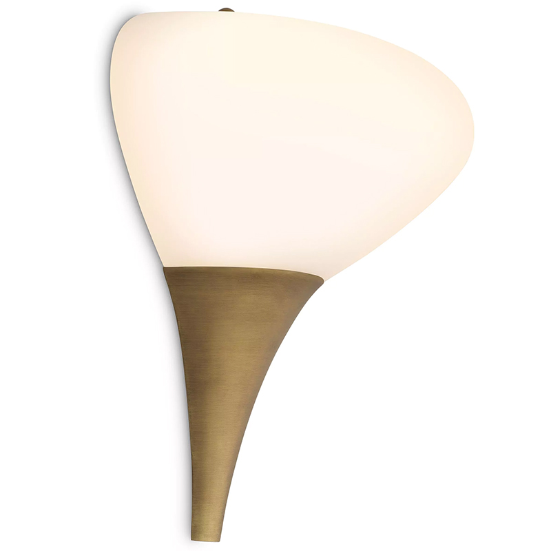 Бра Eichholtz Wall Lamp Duco Латунь Белый Бра Eichholtz Wall Lamp Duco Латунь Белый в Липецке | Loft Concept