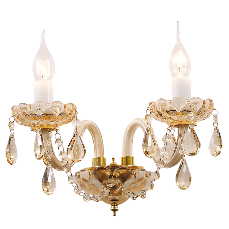 Бра Marcelon Sconce Double Глянцевое золото Золотой Шампань Бра Marcelon Sconce Double Глянцевое золото Золотой Шампань в Липецке | Loft Concept