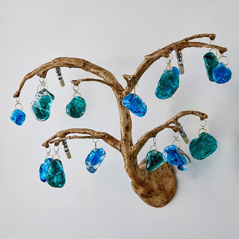 Бра Precious Tree Wall Lamp Винтажное Темное Золото Бирюзовый Синий Бра Precious Tree Wall Lamp Винтажное Темное Золото Бирюзовый Синий в Липецке | Loft Concept