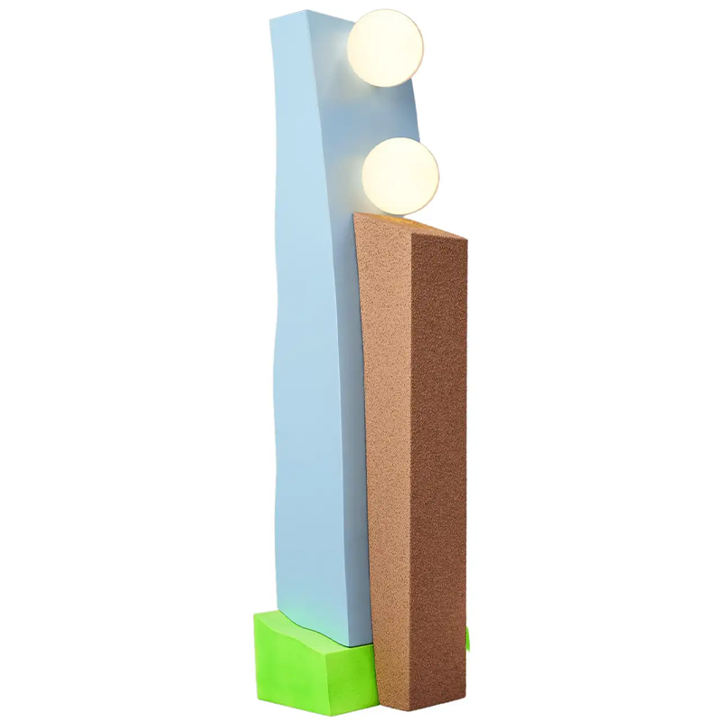 Торшер Masquespacio Double Lamp Мульти Голубой Коричневый Зеленый в Липецке | Loft Concept 