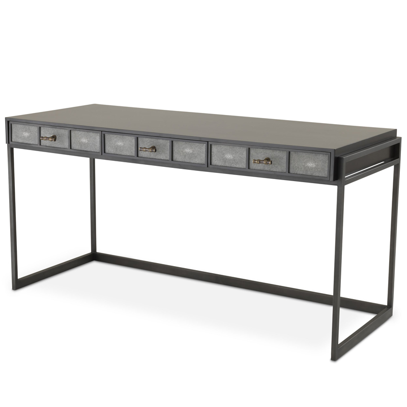 Рабочий стол Eichholtz Desk Paco Серый Черный Латунь Античная полированная Рабочий стол Eichholtz Desk Paco Серый Черный Латунь Античная полированная в Липецке | Loft Concept
