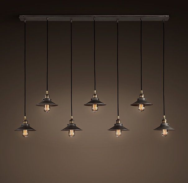 Люстра Loft Cone Pendant Line 7 Черный Люстра Loft Cone Pendant Line 7 Черный в Липецке | Loft Concept