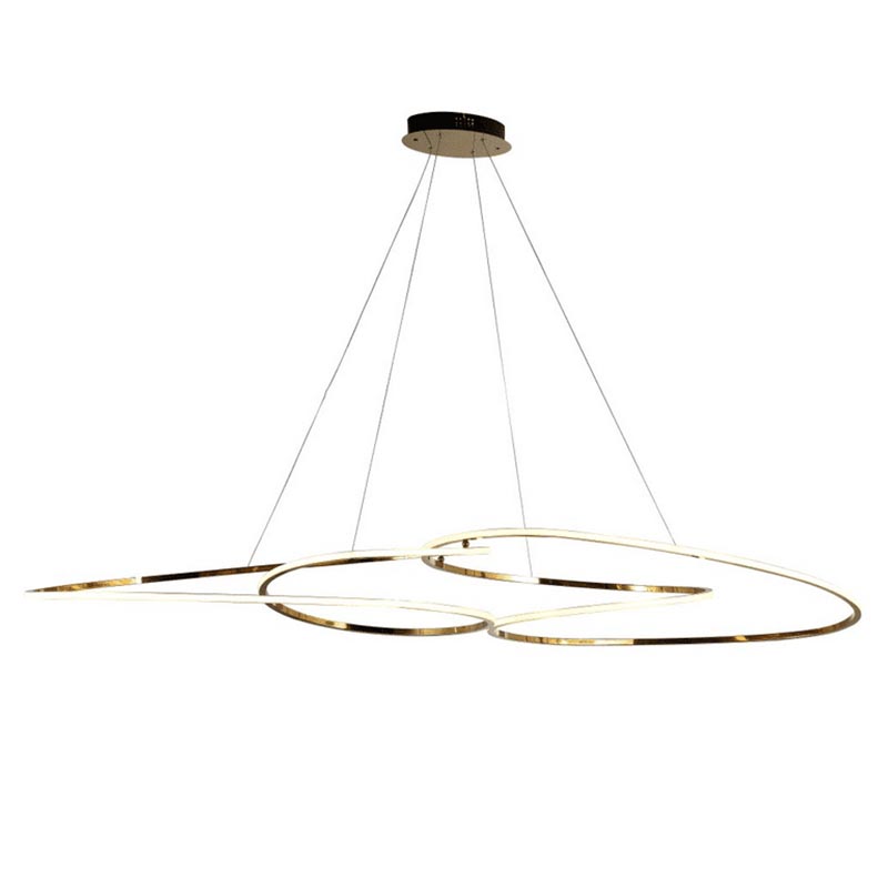 Люстра Adenor Ring Horizontal Gold Chandelier Золотой Люстра Adenor Ring Horizontal Gold Chandelier Золотой в Липецке | Loft Concept