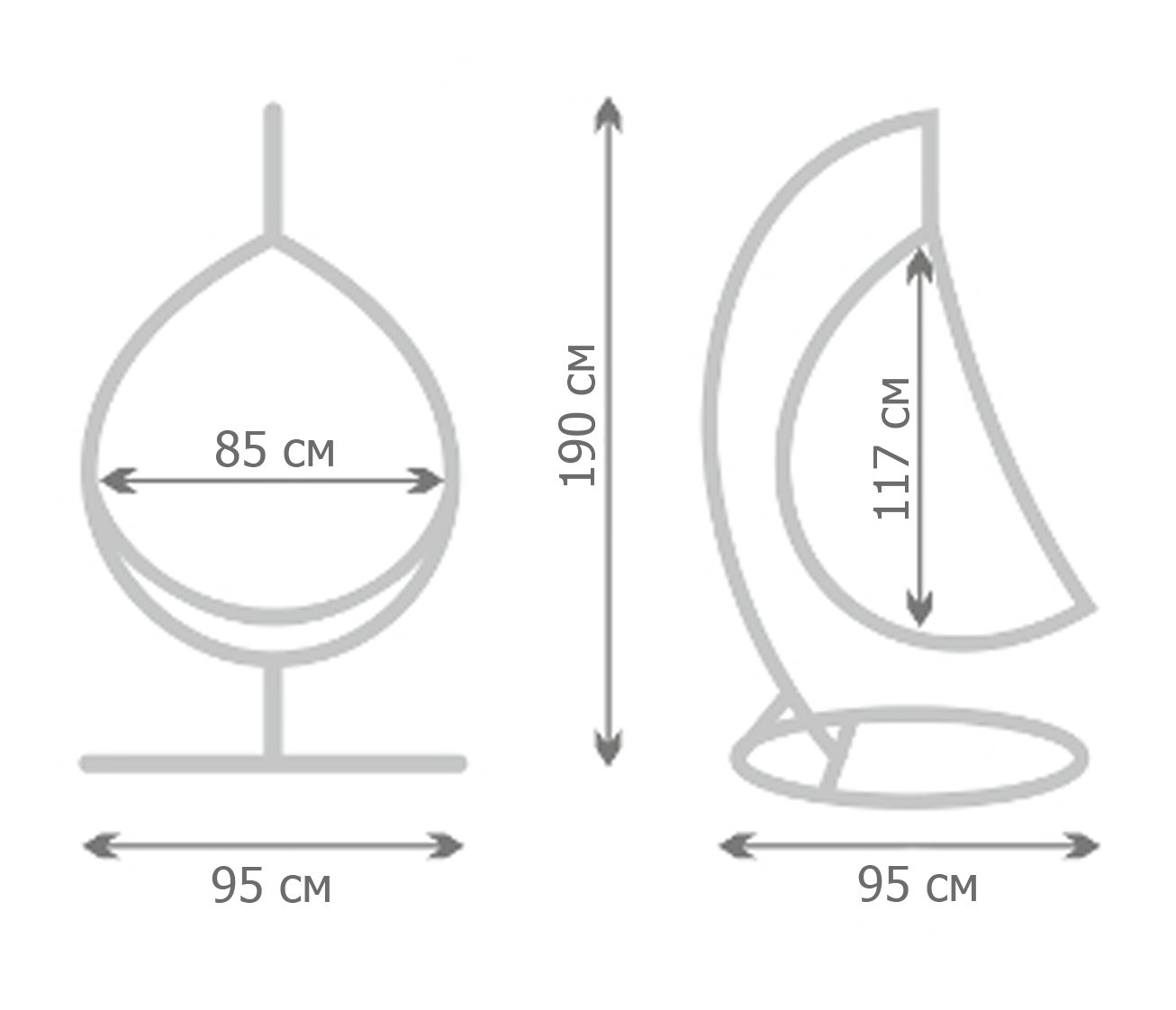 Кресло Swing chair outdoor White Egg Кресло Swing chair outdoor White Egg в Липецке